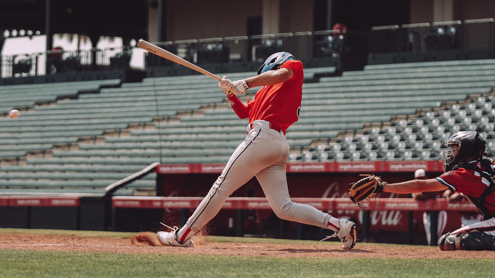 Hitter making contact during a swing