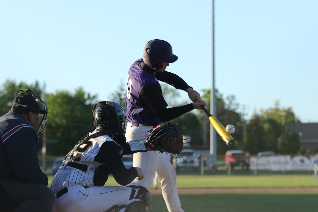 Player working off a hitting tee