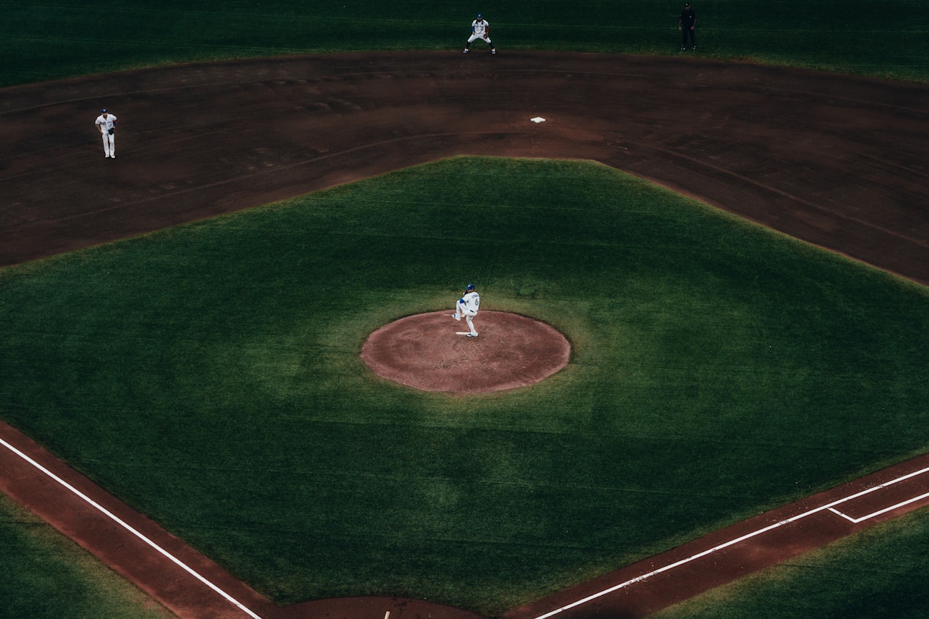 Third baseman charging a bunt
