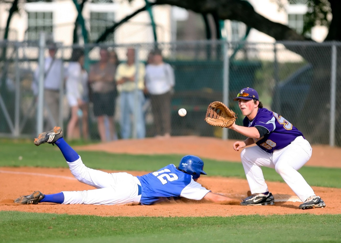 Second baseman turning a double play