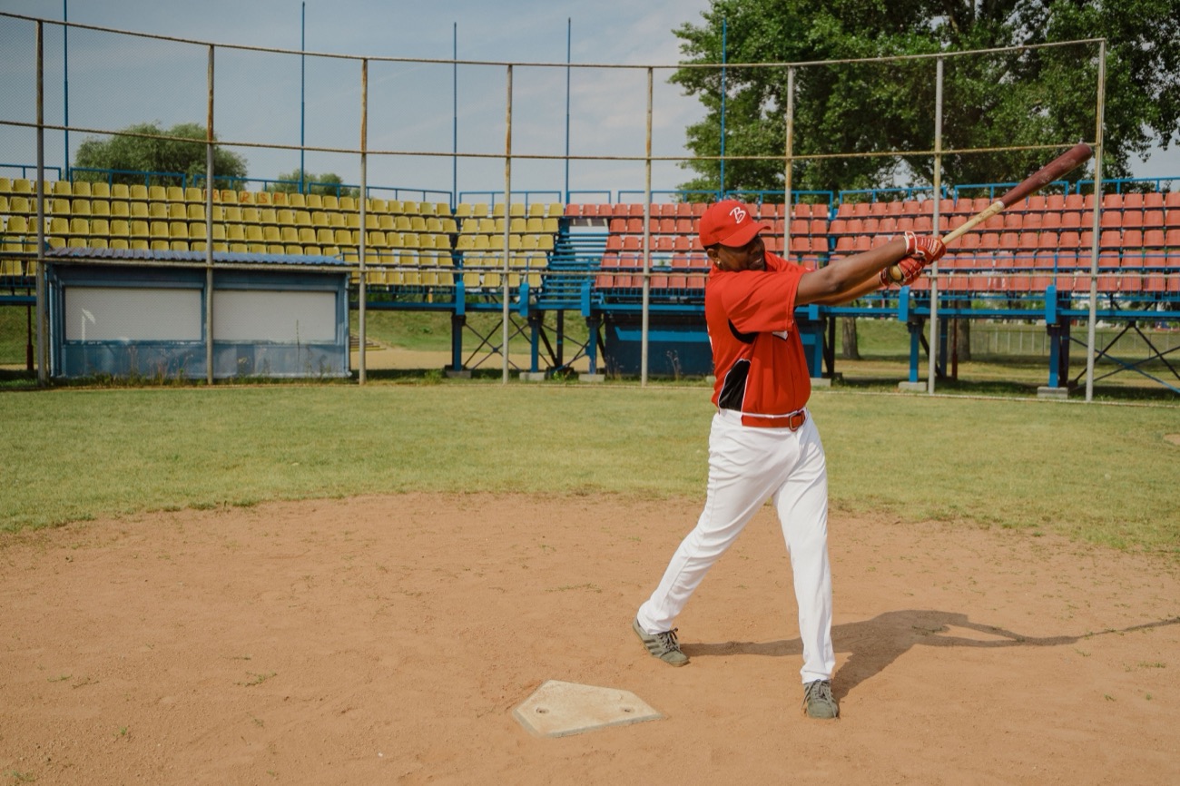 Young athlete training independently