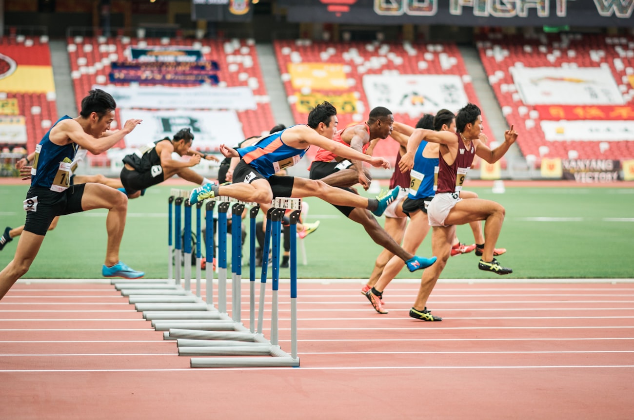 Athlete warming up before sprint work