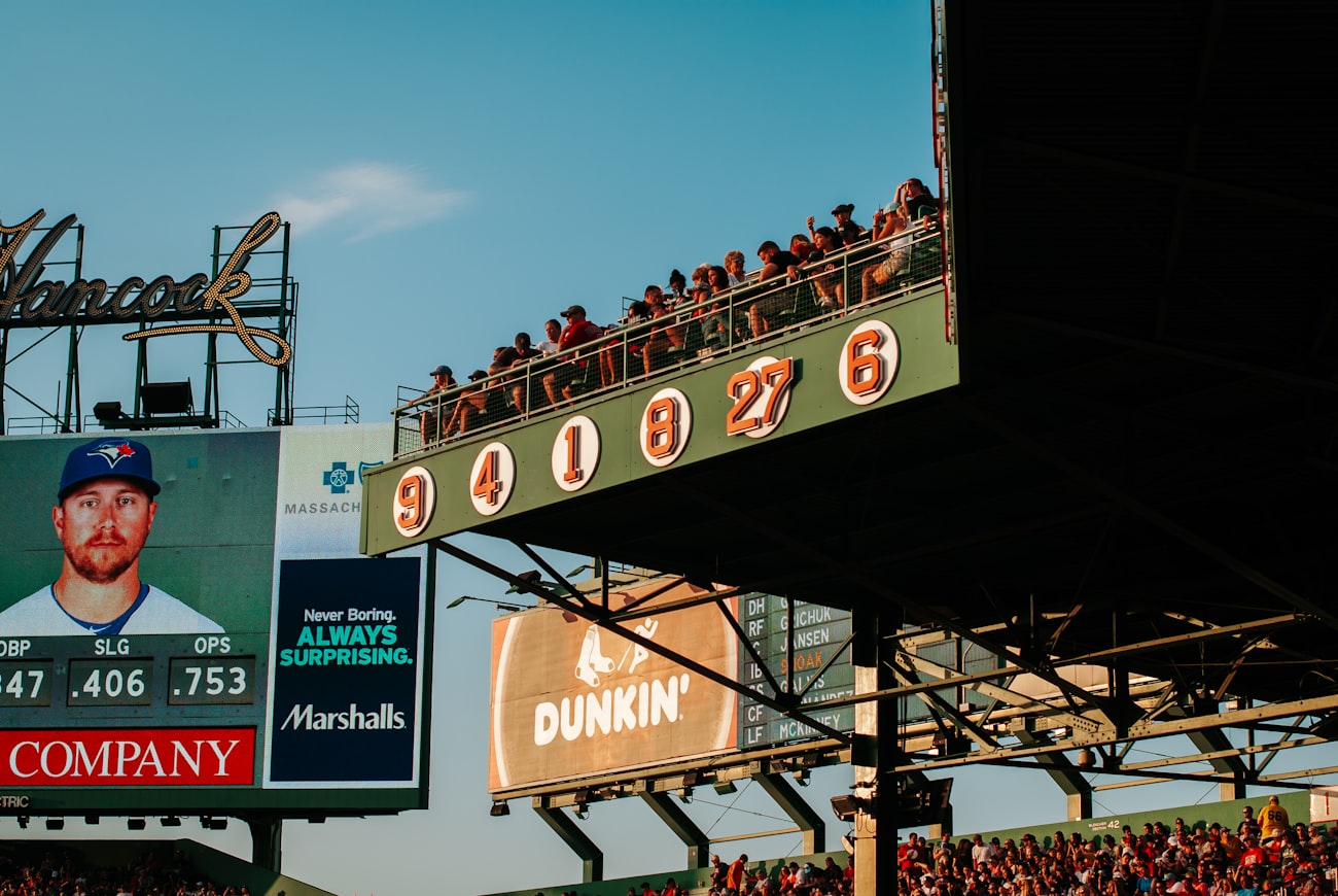 Sports statistics on a display