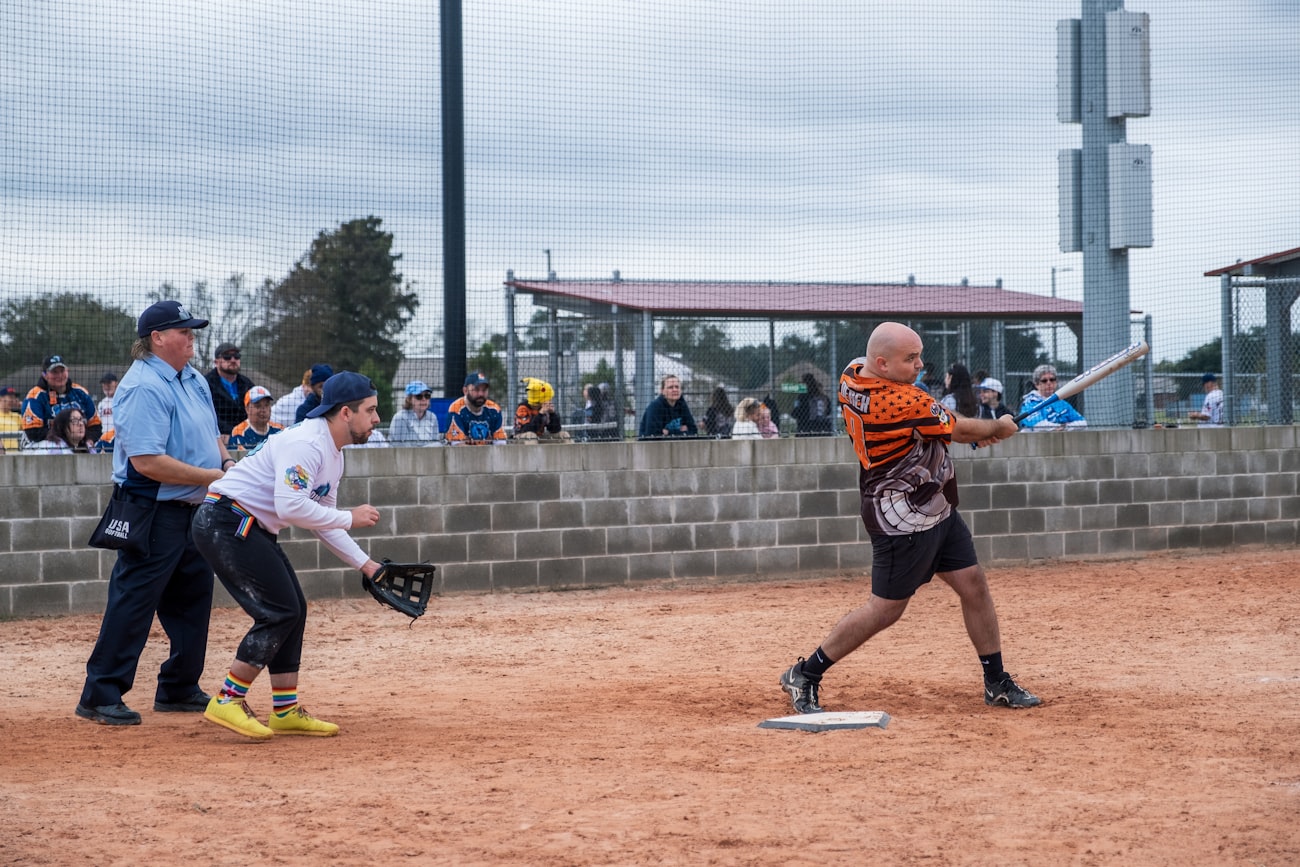 Spectators watching a youth baseball game