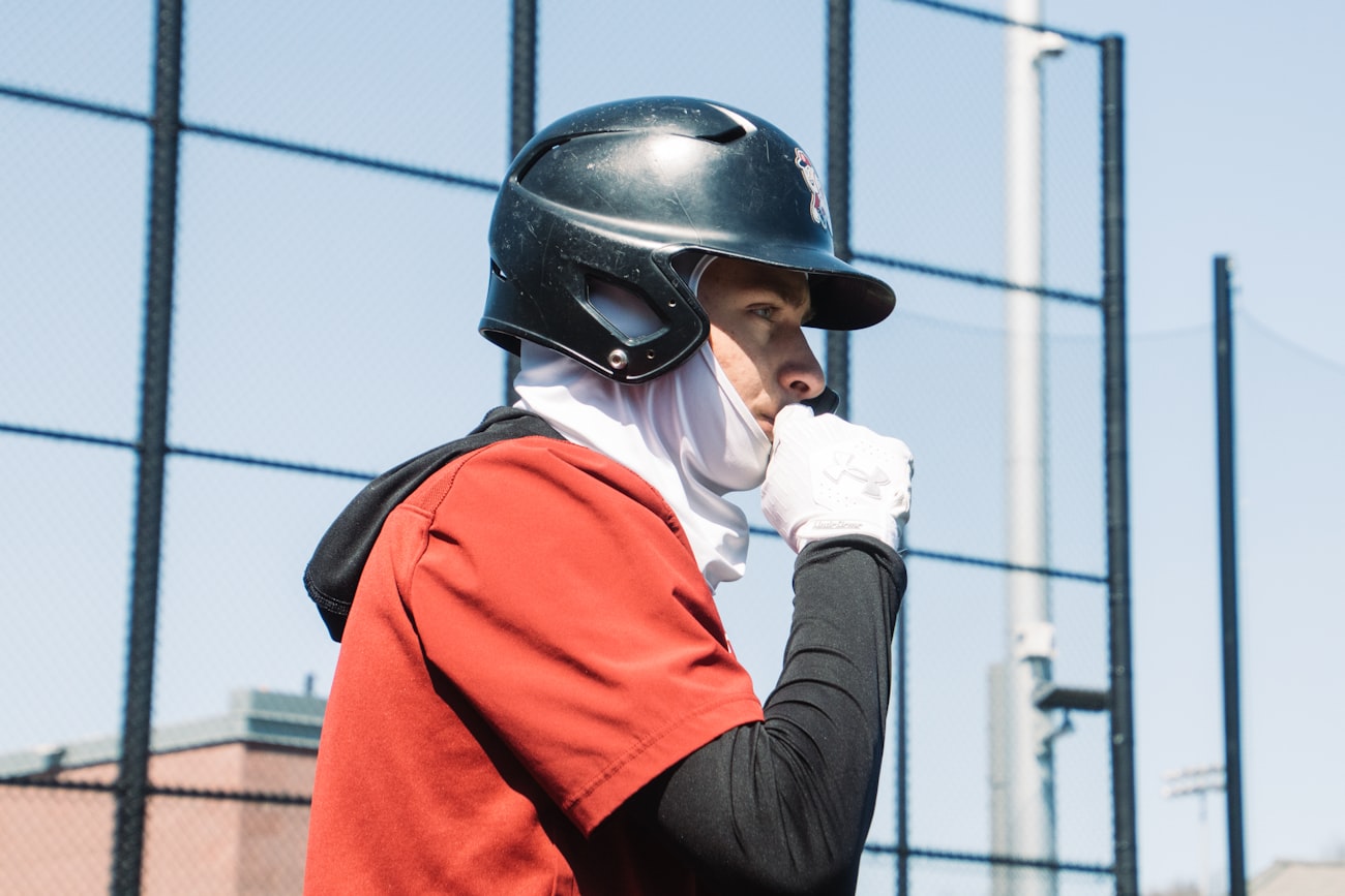 Umpire signalling a call