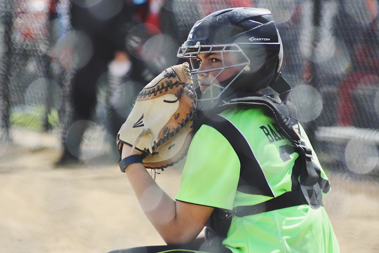 Youth baseball umpire during a game