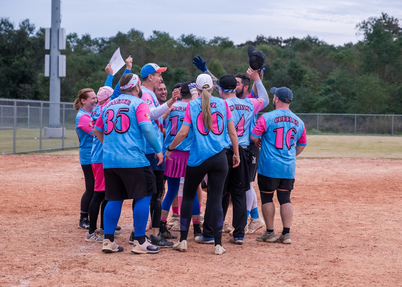 Team huddle before a game