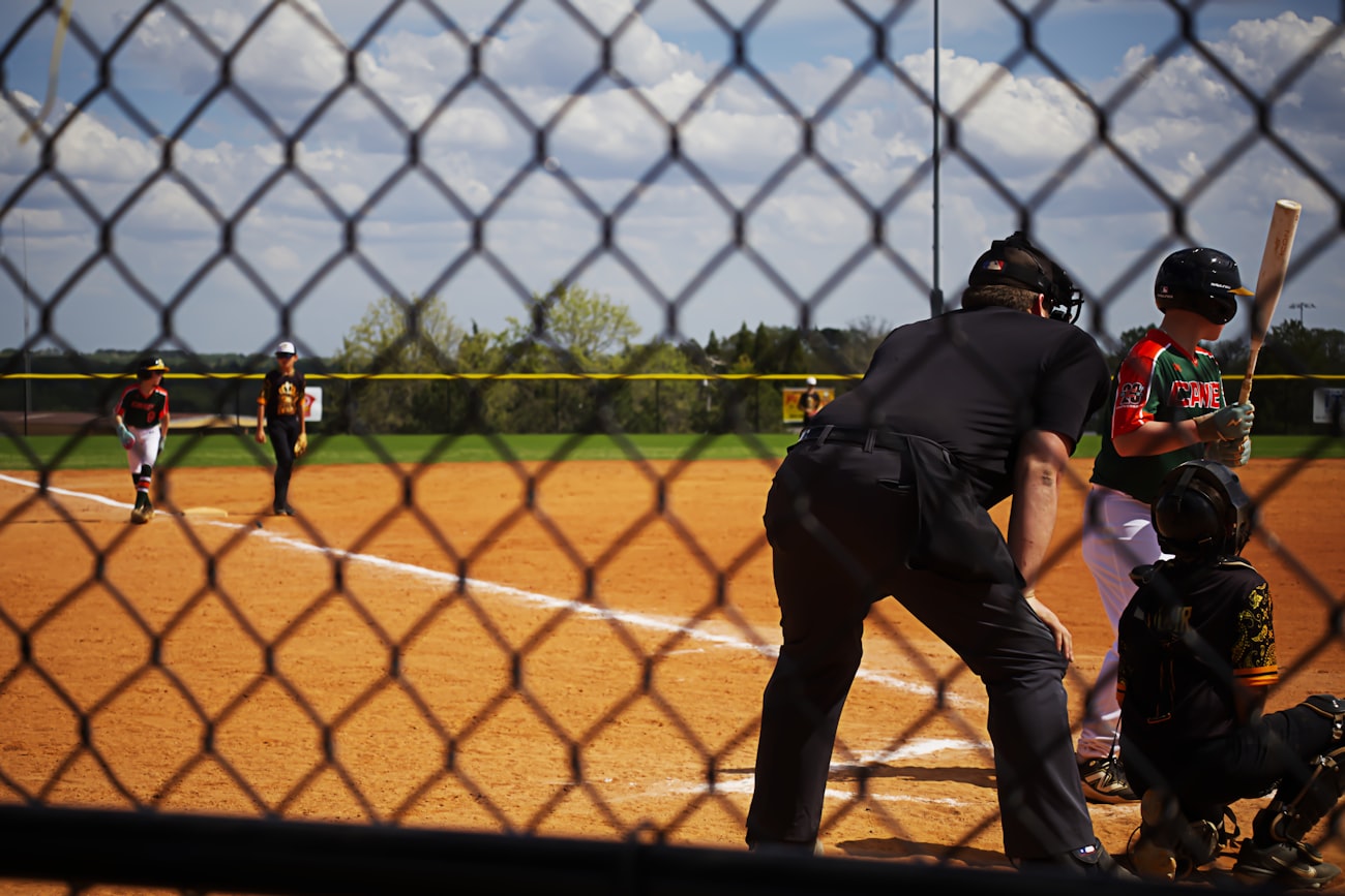 Coach talking with players before a game