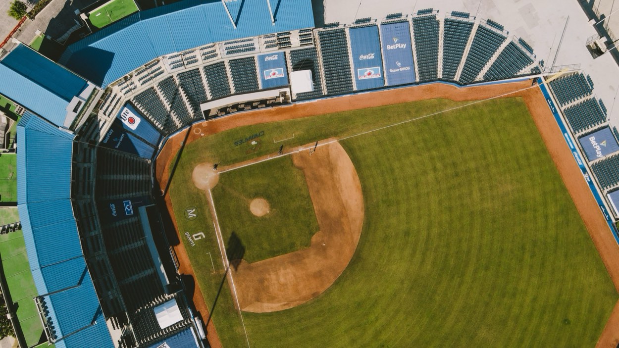 Small college baseball stadium