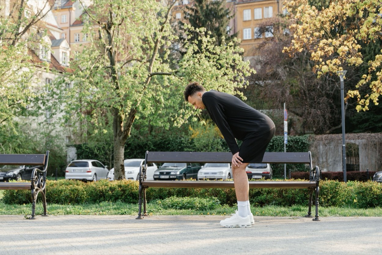 Young athlete on the bench after a loss