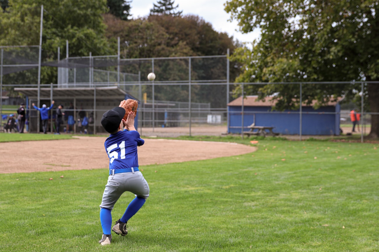 Mixed youth baseball team
