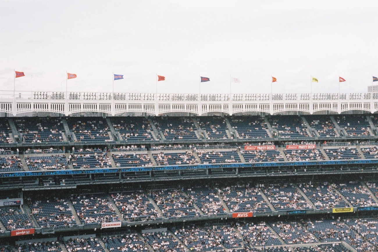 View of the field from the stands