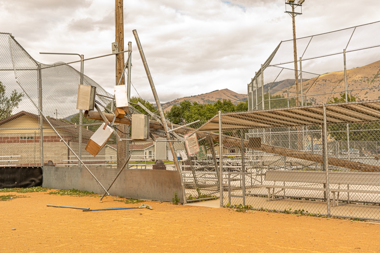 Watching a game from behind the backstop