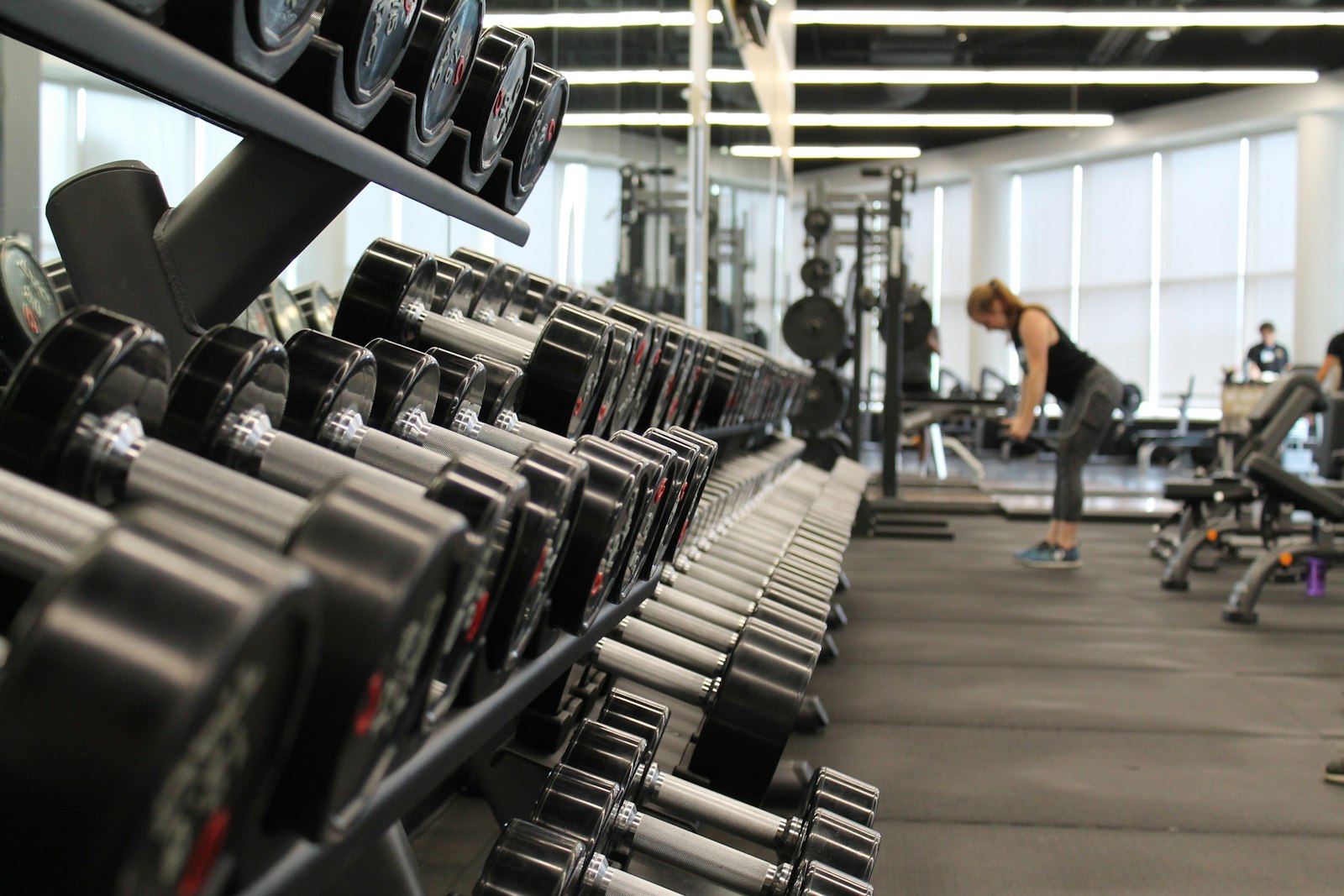 Athlete completing a short gym session