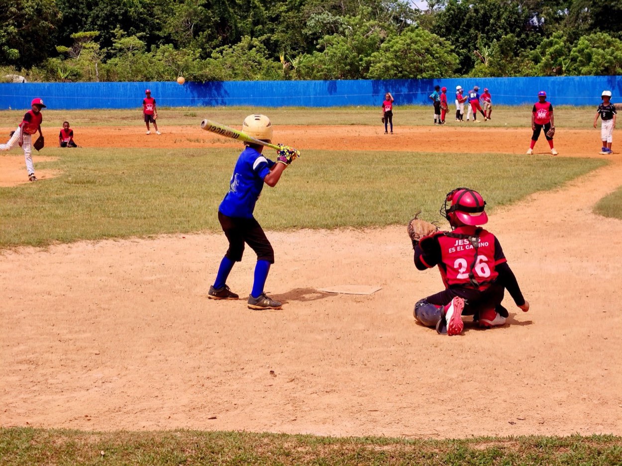 Pitcher and catcher in conversation