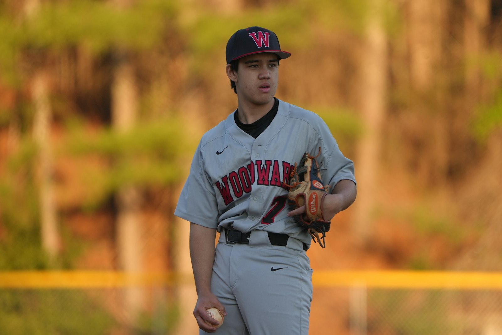 High school senior baseball player