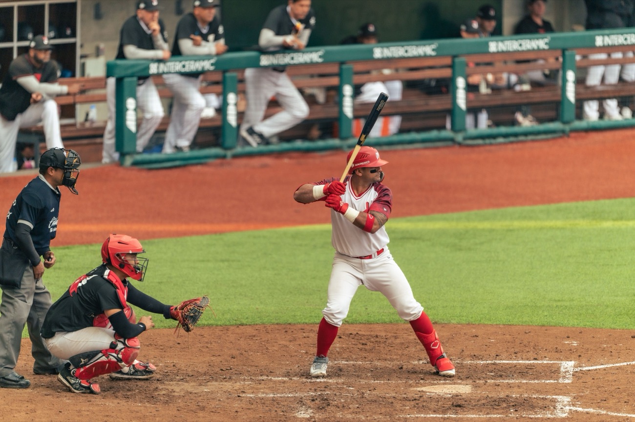 Batter hitting from the right side