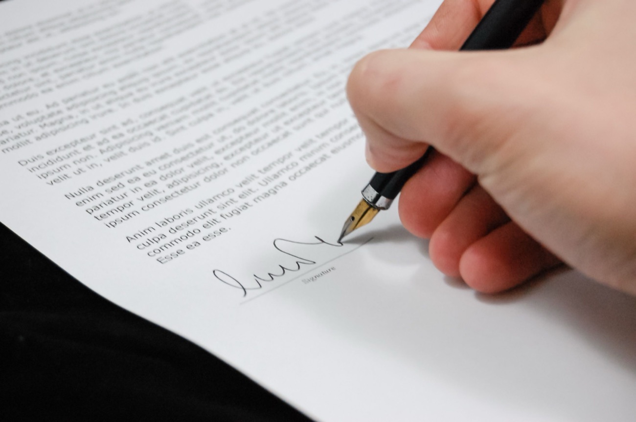Family reviewing a contract