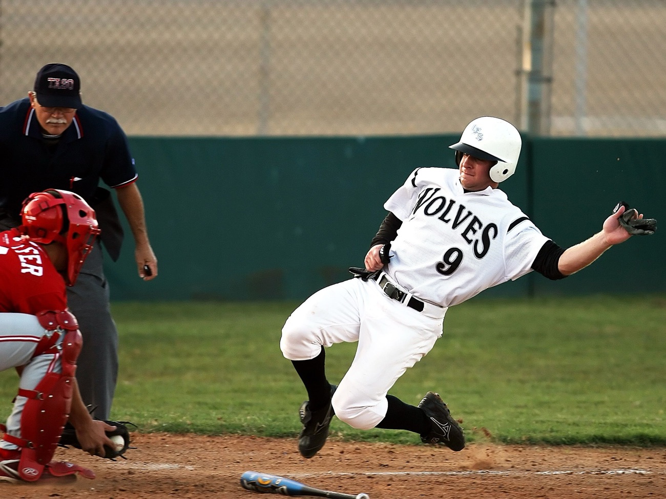 Young player wearing protective gear
