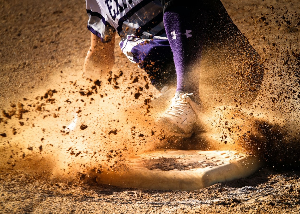 Pitcher in the middle of a delivery